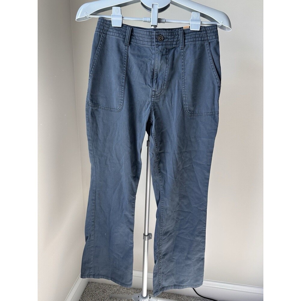 Prana Sancho Slim Pant High Rise Organic Stretch Twill Dark Sky Blue Women 6 NWT - Picture 3 of 8